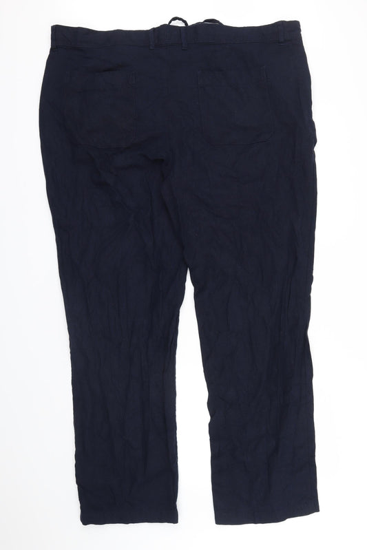 M&S Womens Blue Trousers Size 46 L31 in
