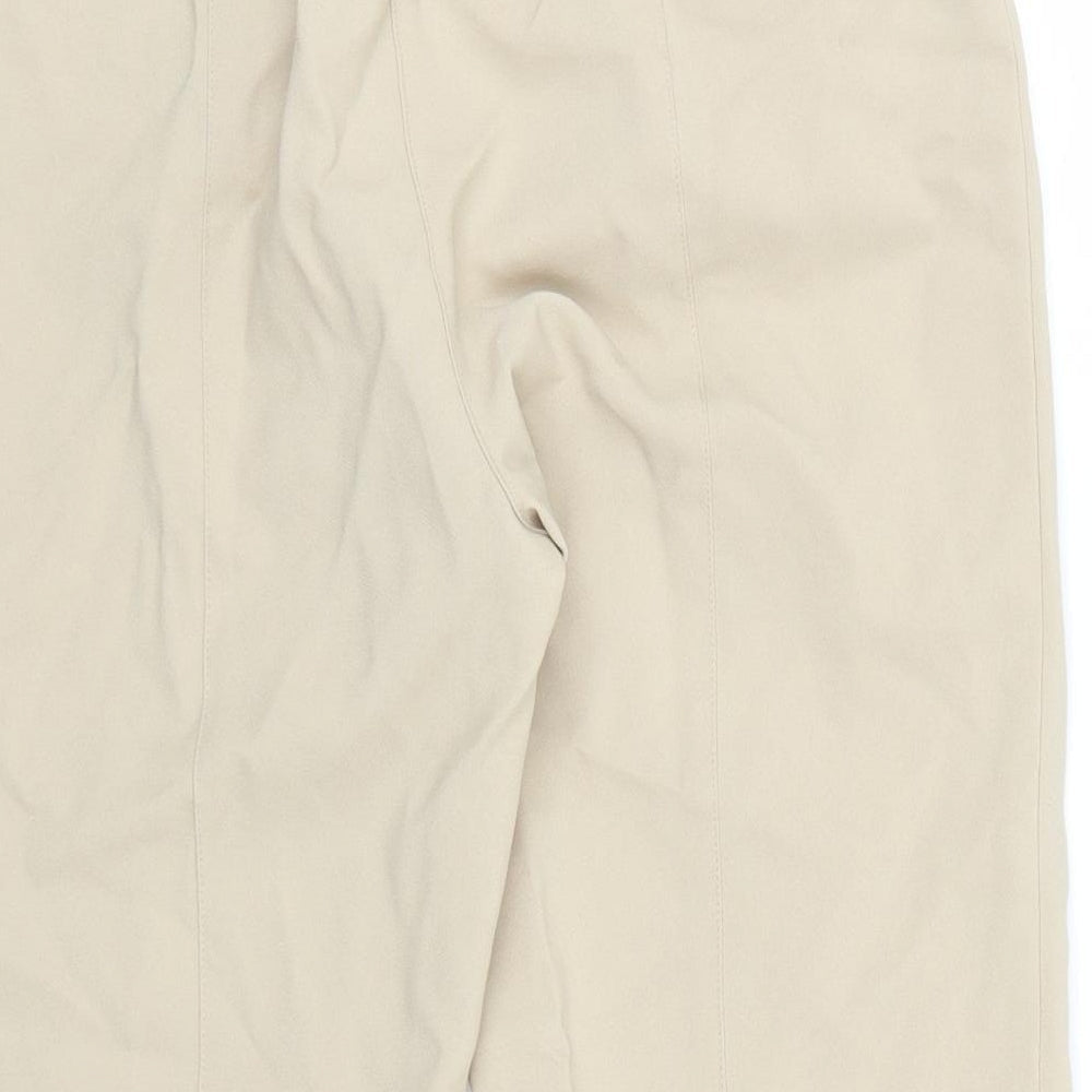 Preworn Womens Beige Cropped Trousers Size 12 L20 in