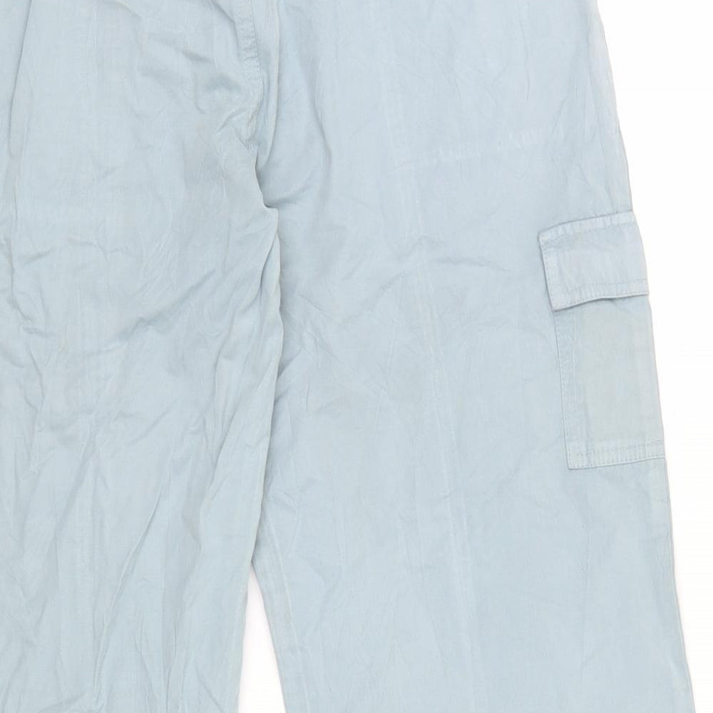 C.M.D Womens Blue Cropped Trousers Size 10 L20 in