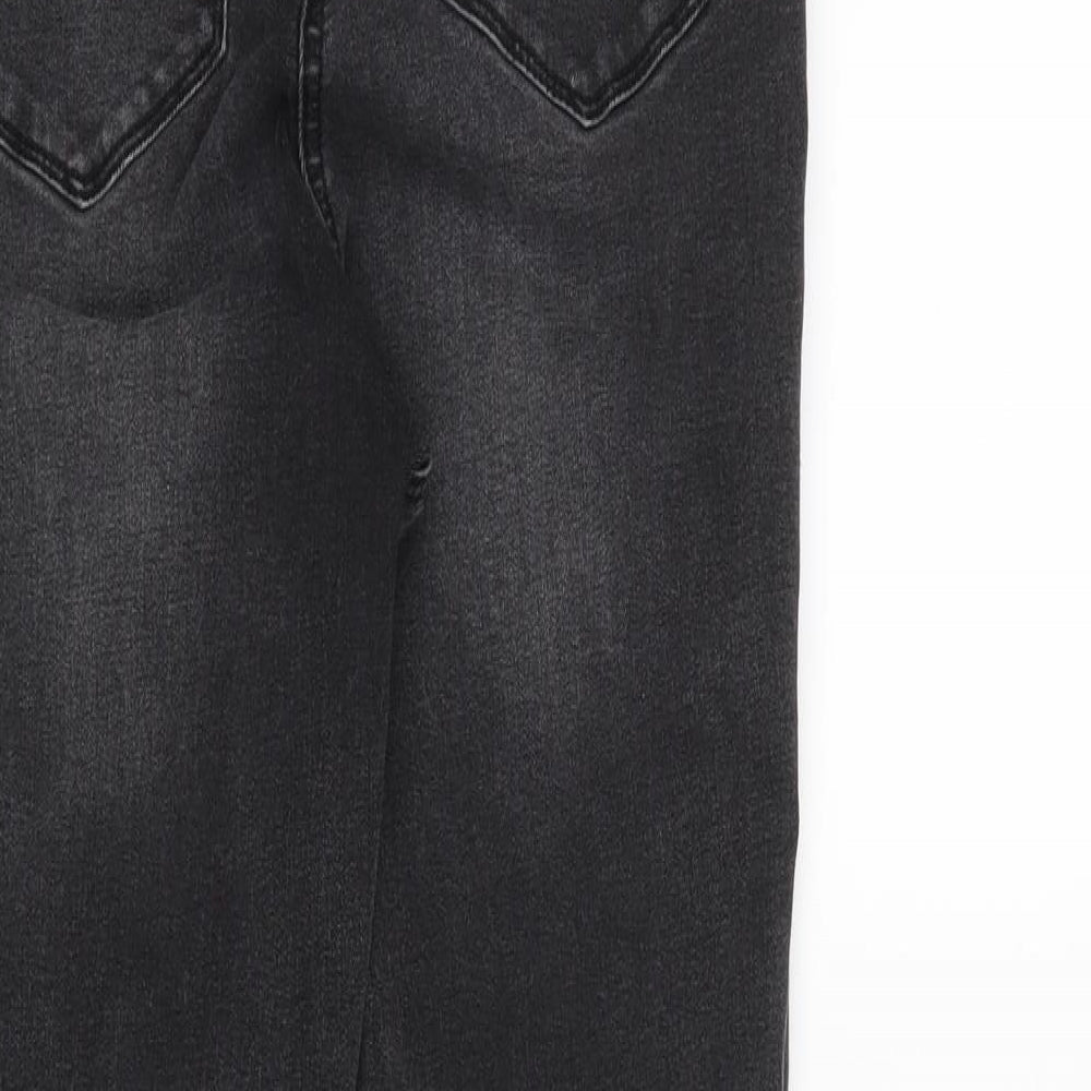 Womens UK Size 12 Denim Regular Fit Skinny Black Jeans