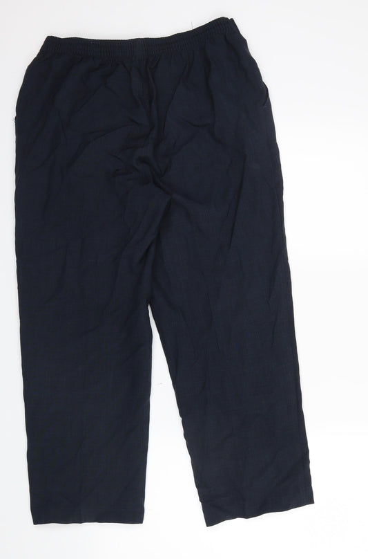 M&S Womens Blue Trousers Size 14 L23 in