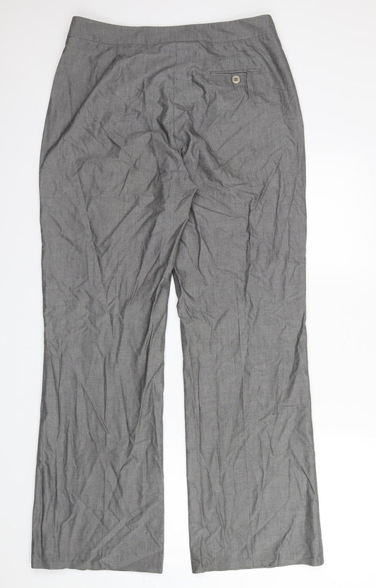 Womens UK Size 14 Artigiano Regular Fit Grey Trousers