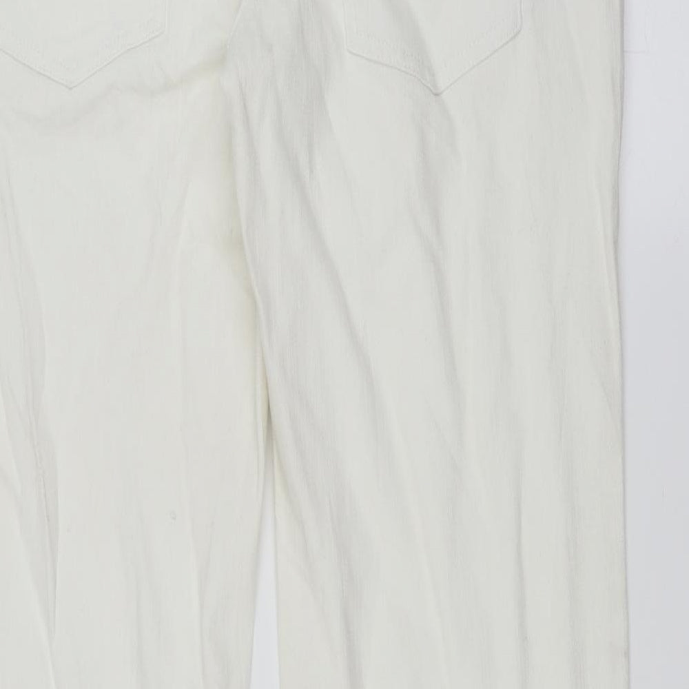 John Baner Womens White Denim Bootcut Jeans Size 16 L31 in - Bootcut