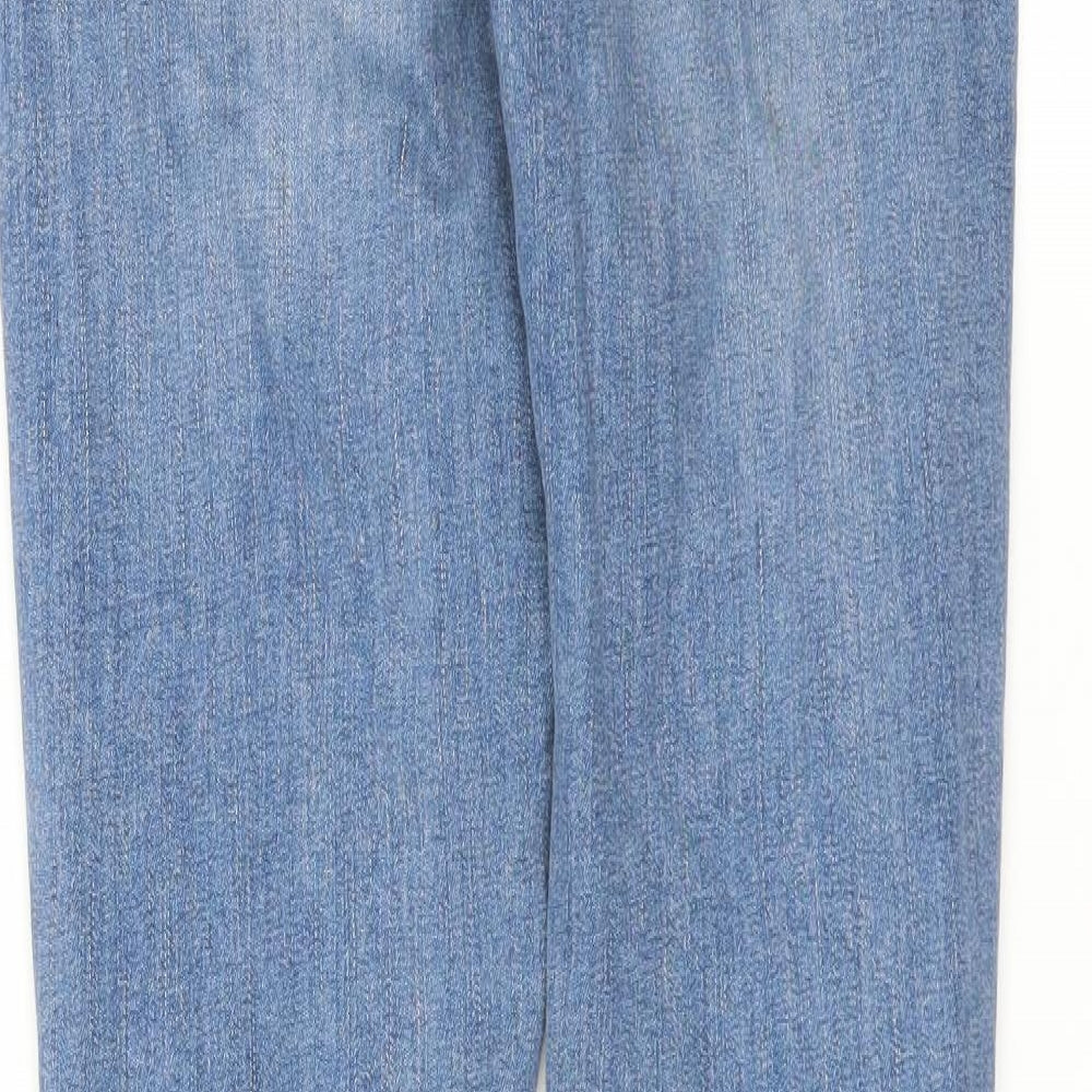Topshop Womens Blue Denim Skinny Jeans Size 28 in L32 in - Distressed