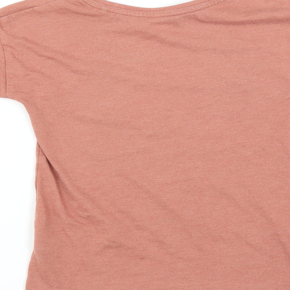Sainsburys Girls Brown Basic T-Shirt Size 6 Years - animal