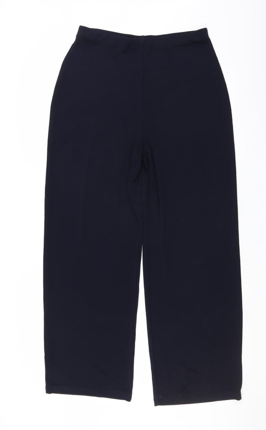 Womens UK Size 14 Marks and Spencer Regular Fit Blue Trousers