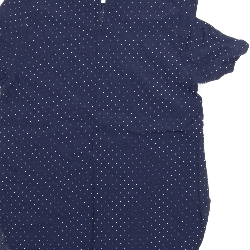 Womens UK Size 8 H&M Blue Basic Blouse