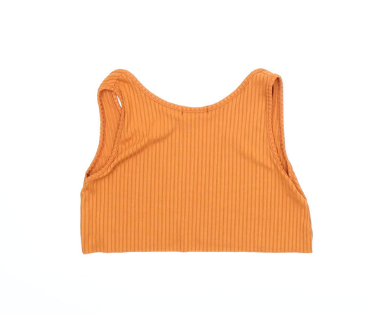 PRETTYLITTLETHING Womens Orange Cropped Tank Size 6