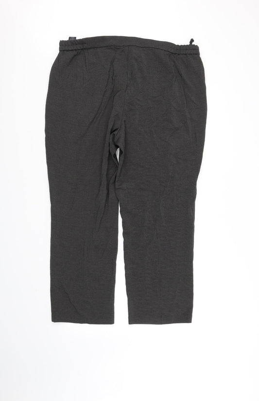 Marks and Spencer Womens Grey Trousers Size 18 L29 in