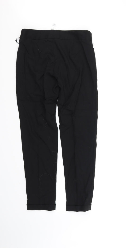 Womens UK Size 6 French Connection Regular Fit Black Trousers