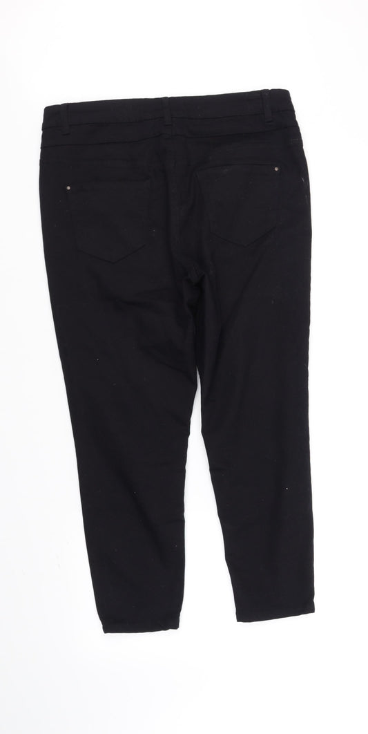 New Look Womens Black Straight Jeans Size 14 L28 in