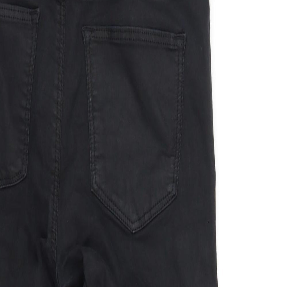 Topshop Womens Black Straight Jeans Size M L30 in