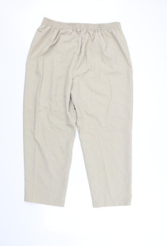 Classic Womens Beige Trousers Size 32 in L30 in