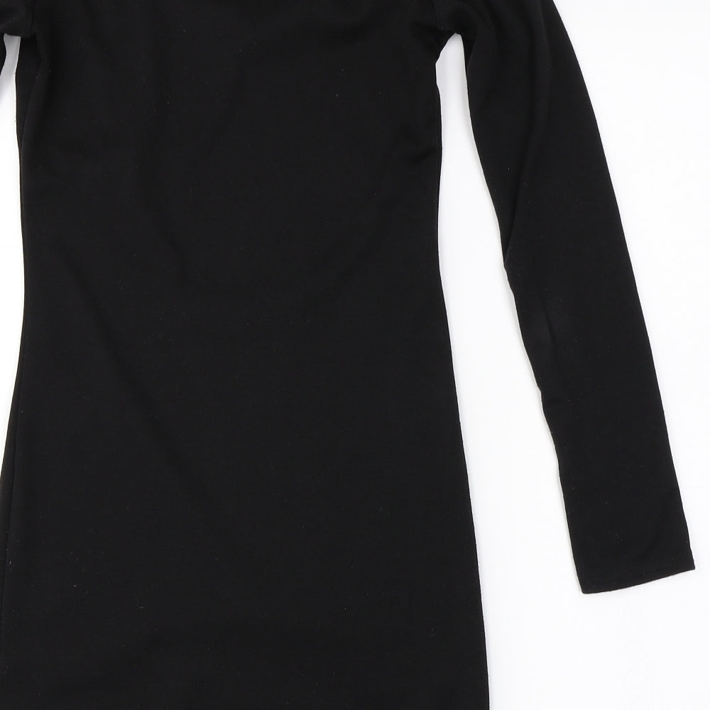 Atmosphere Womens Black A-Line Size 8