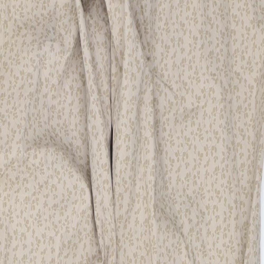 Womens UK Size 12 Marks and Spencer Regular Fit Beige Trousers