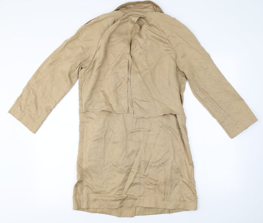 Topshop Womens Beige Jacket Coat Size 8