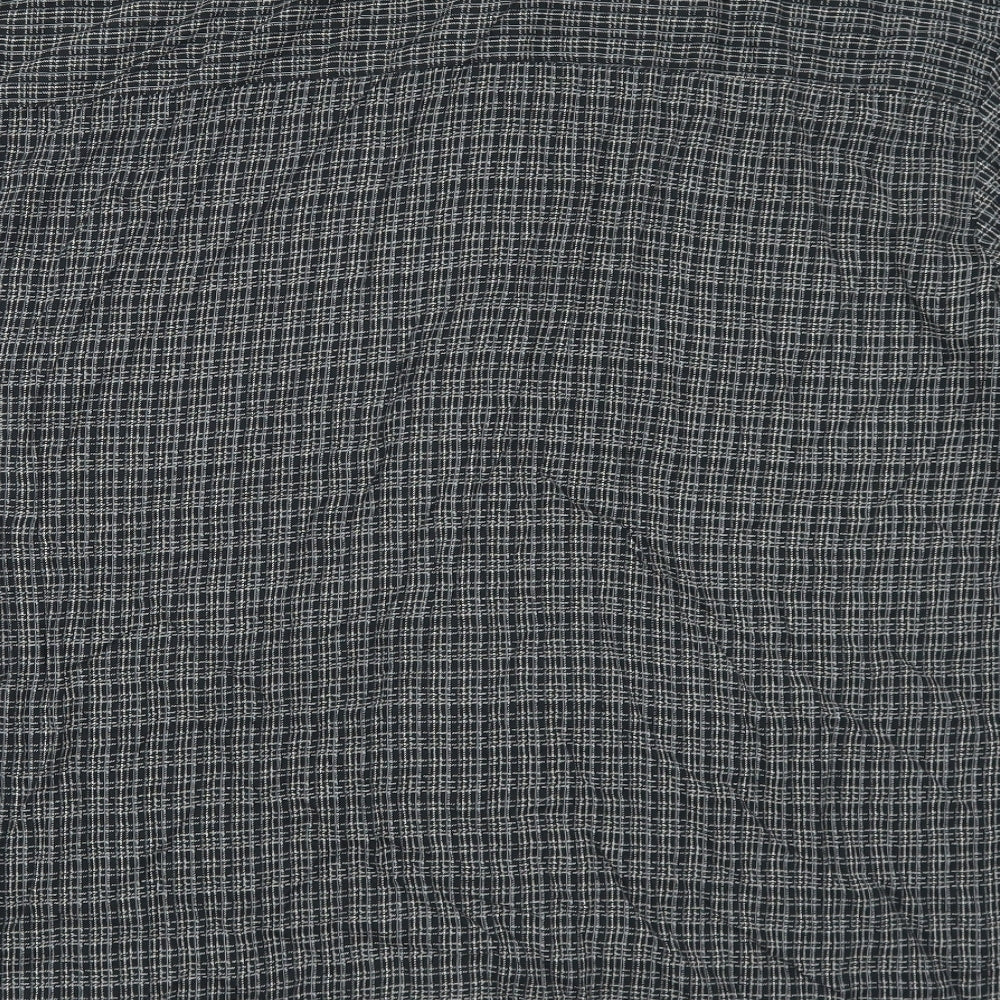 Mens UK Size XL BHS Grey Button-Up Short Sleeve Casual Shirt
