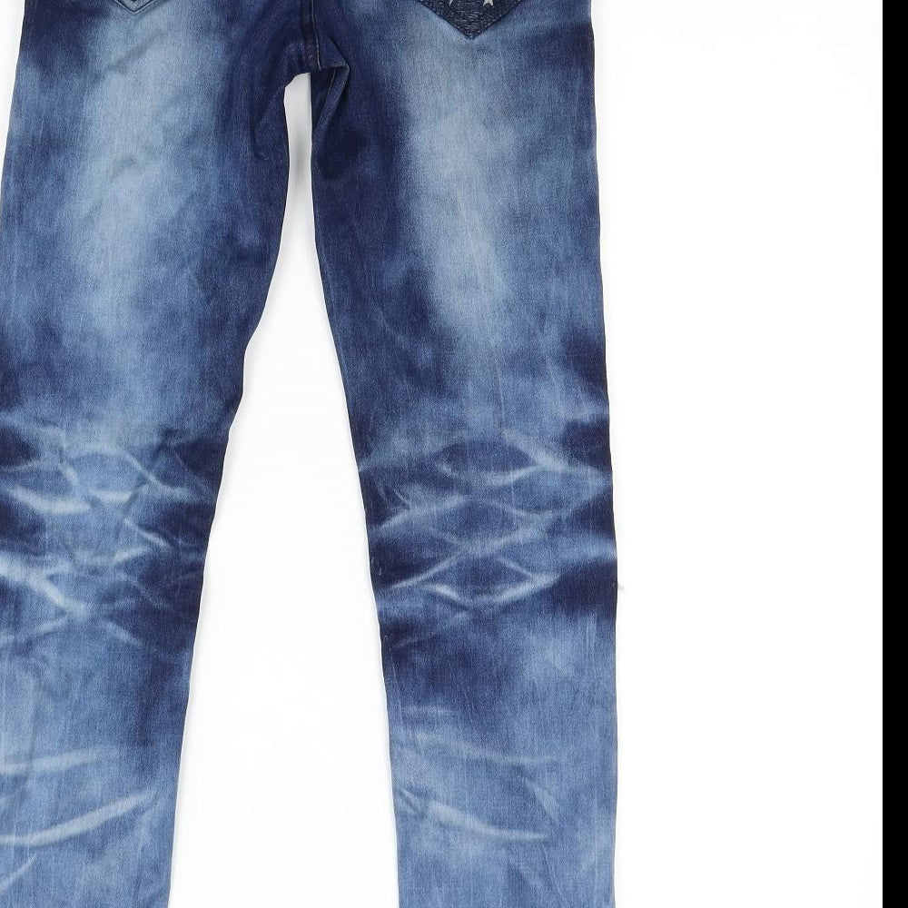 DM Story Womens Blue Denim Skinny Jeans Size XS L27 in