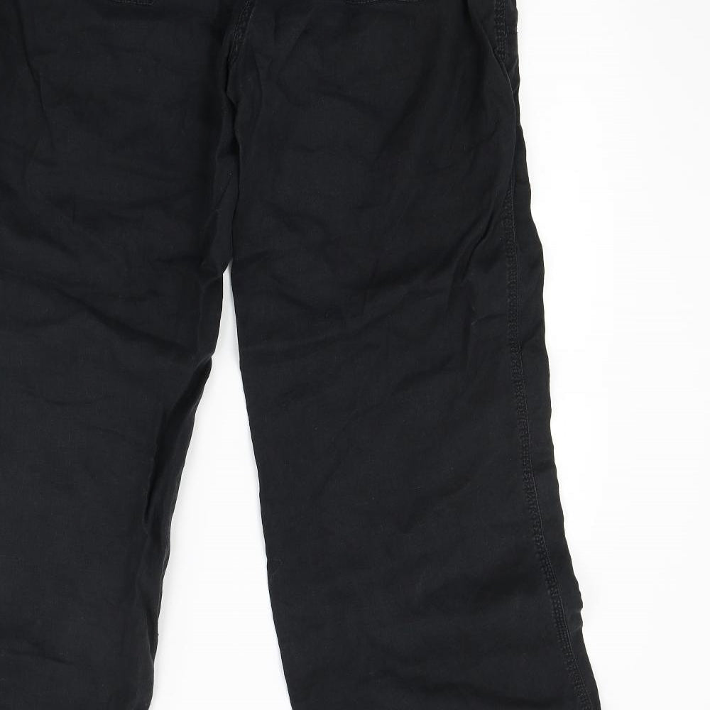 Womens UK Size 14 Marks and Spencer Regular Fit Black Trousers