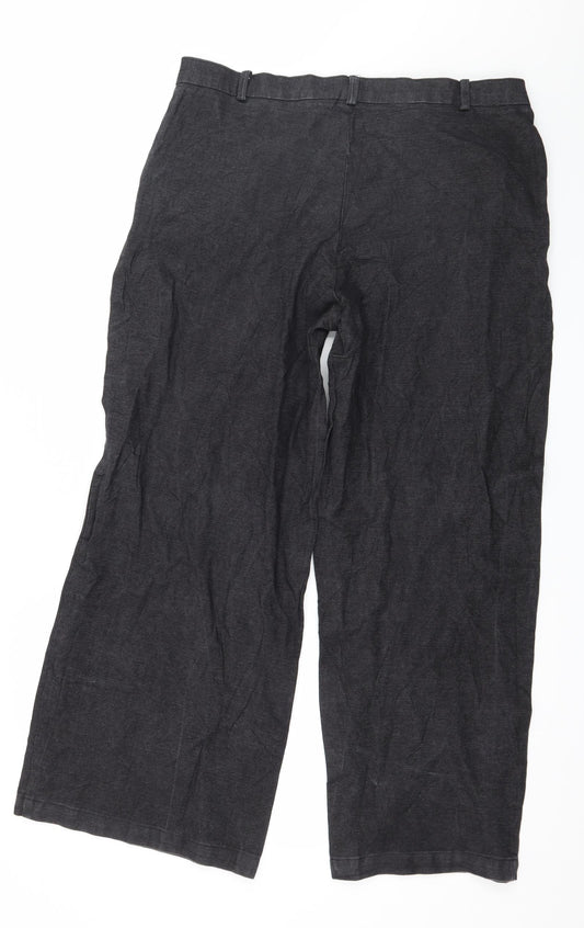 Denim & Co. Womens Grey Trousers Size 34 in L26 in