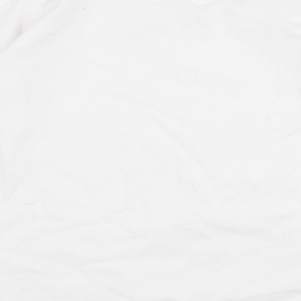 Pep&Co Womens White Jersey Pullover Sweatshirt Size 14 - Distressed