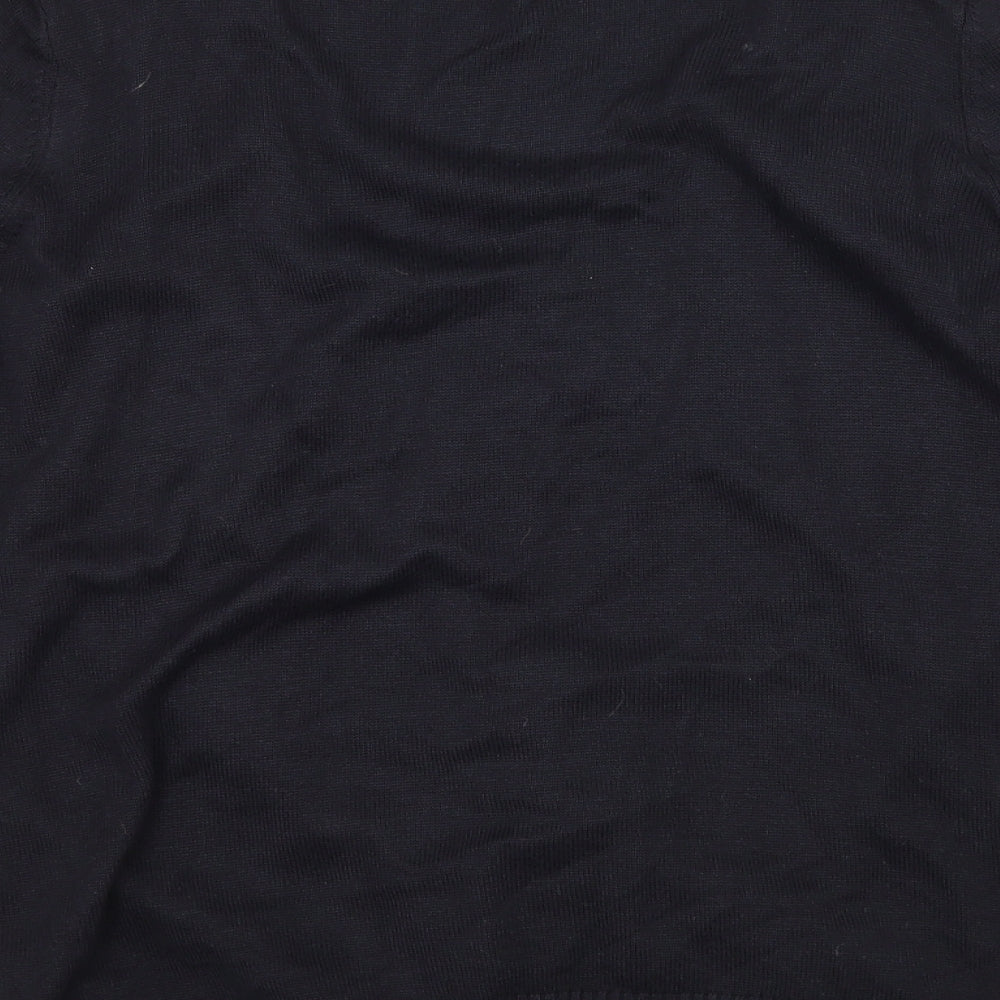 Per Una Womens Blue Animal Print Knit Basic Blouse Size 12