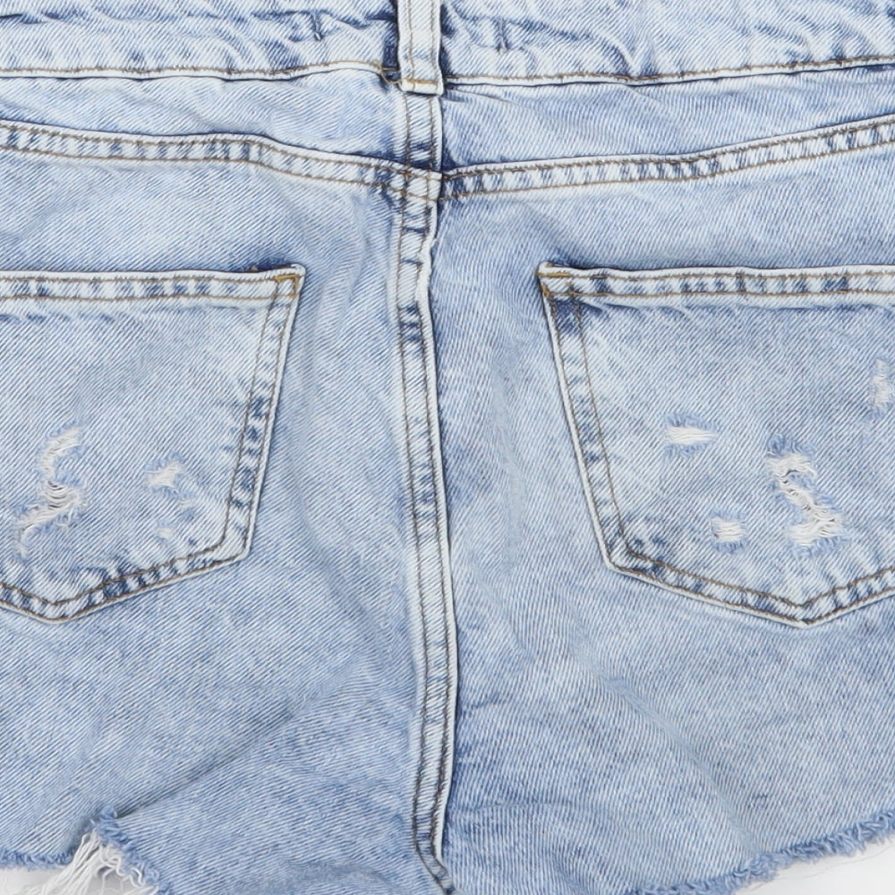 Denim & Co. Womens Blue Denim Hot Pants Shorts Size 6