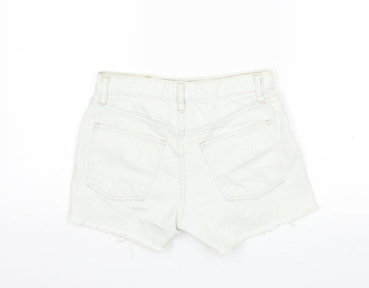 Gap Womens White  Denim Hot Pants Shorts Size 24 in