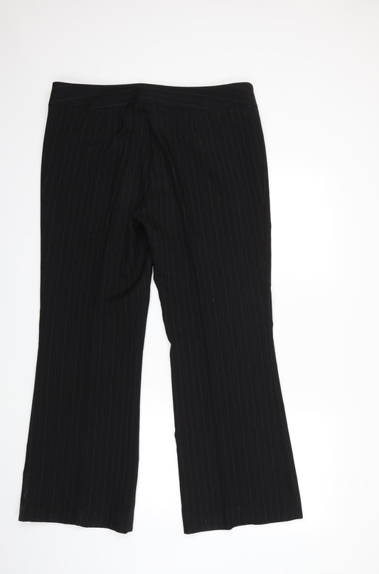 Womens UK Size 16 Atmosphere Regular Fit Black Trousers