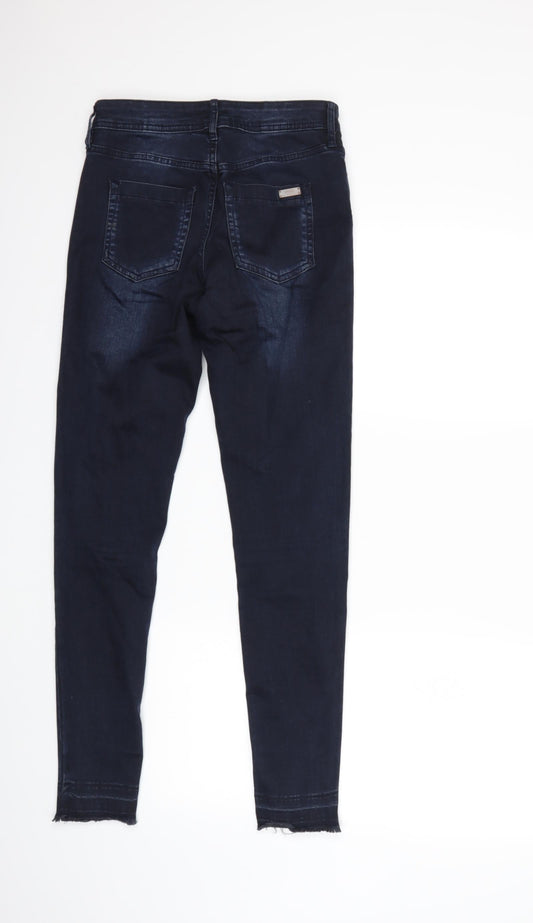 F&F Womens Blue  Denim Skinny Jeans Size 8 L27 in