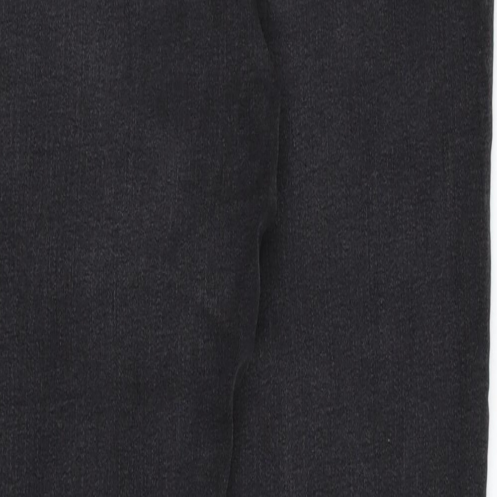 Denim & Co. Womens Black Denim Straight Jeans Size 10 L30 in