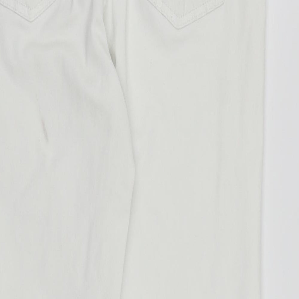 Womens UK Size 14 NEXT Regular Fit Straight White Jeans