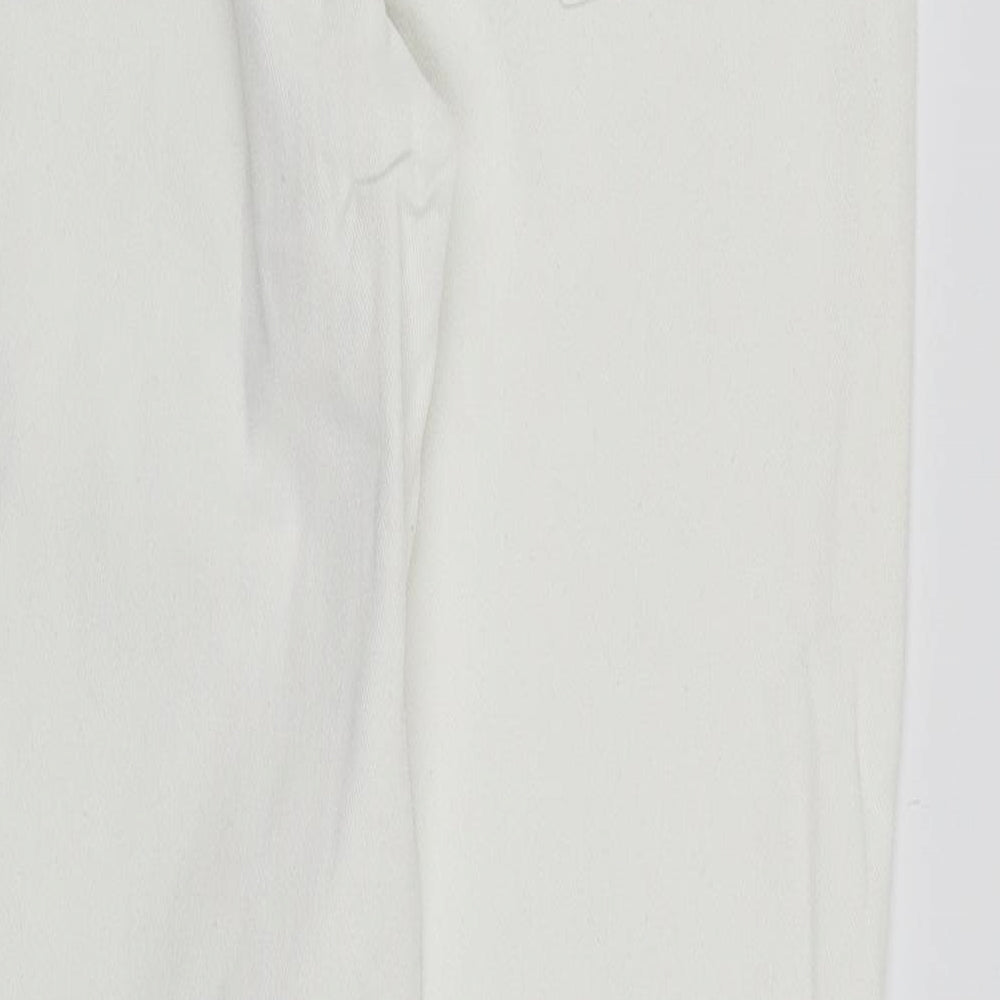 NEXT Womens White Denim Straight Jeans Size 10 L30 in