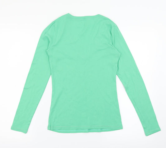 Womens UK Size S Gap Green Basic T-Shirt