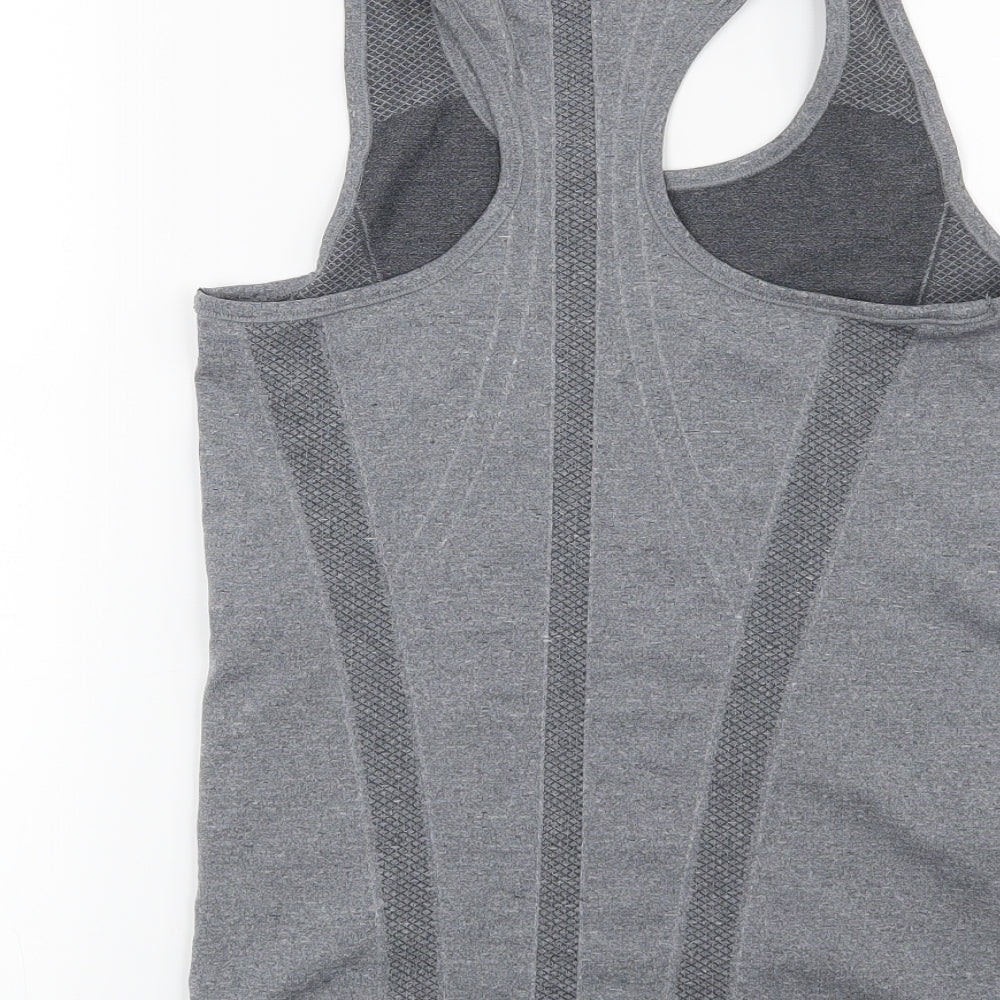 Womens UK Size 10 Workout Grey Basic T-Shirt