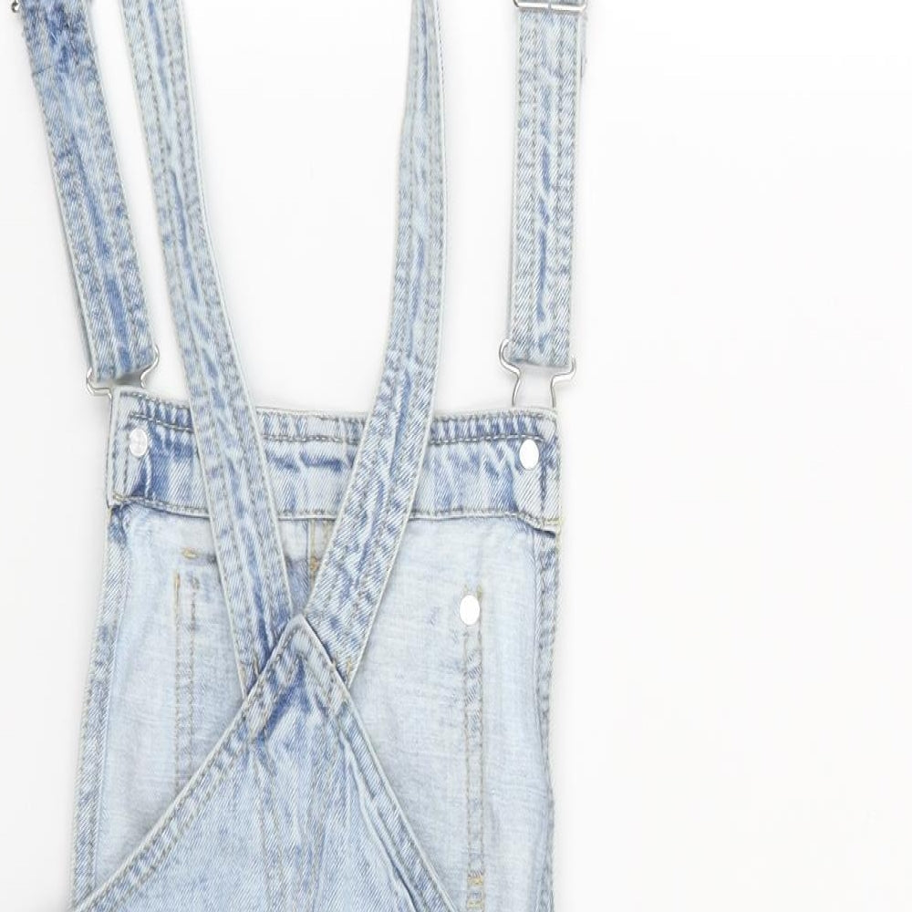 Bershka Womens Blue Dungaree One-Piece Size 2XS