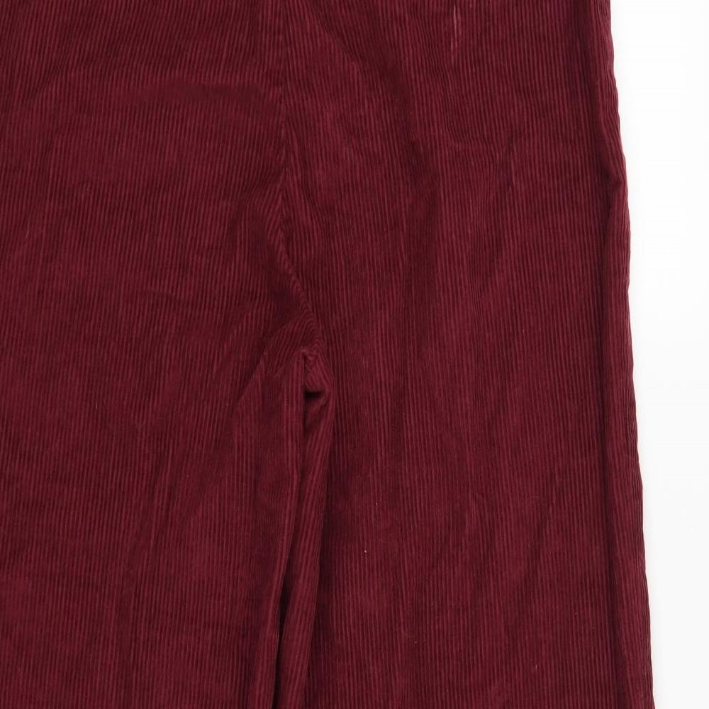 F&F Womens Red Striped Straight Jeans Size 8 L24 in