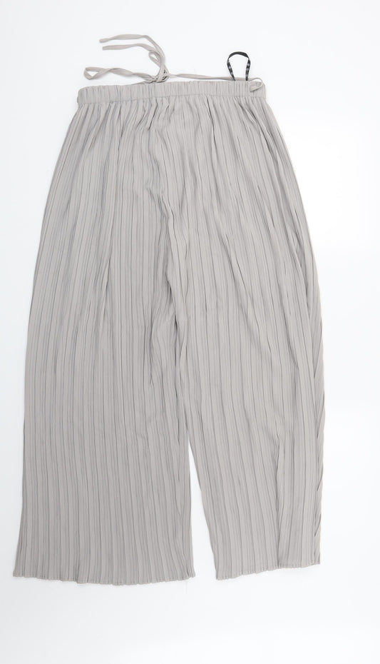 Missguided Womens Grey Trousers Size 14 L26 in