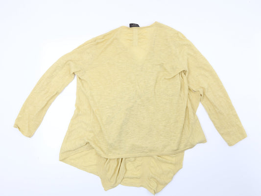 Principles Womens Yellow Cardigan Jumper Size L