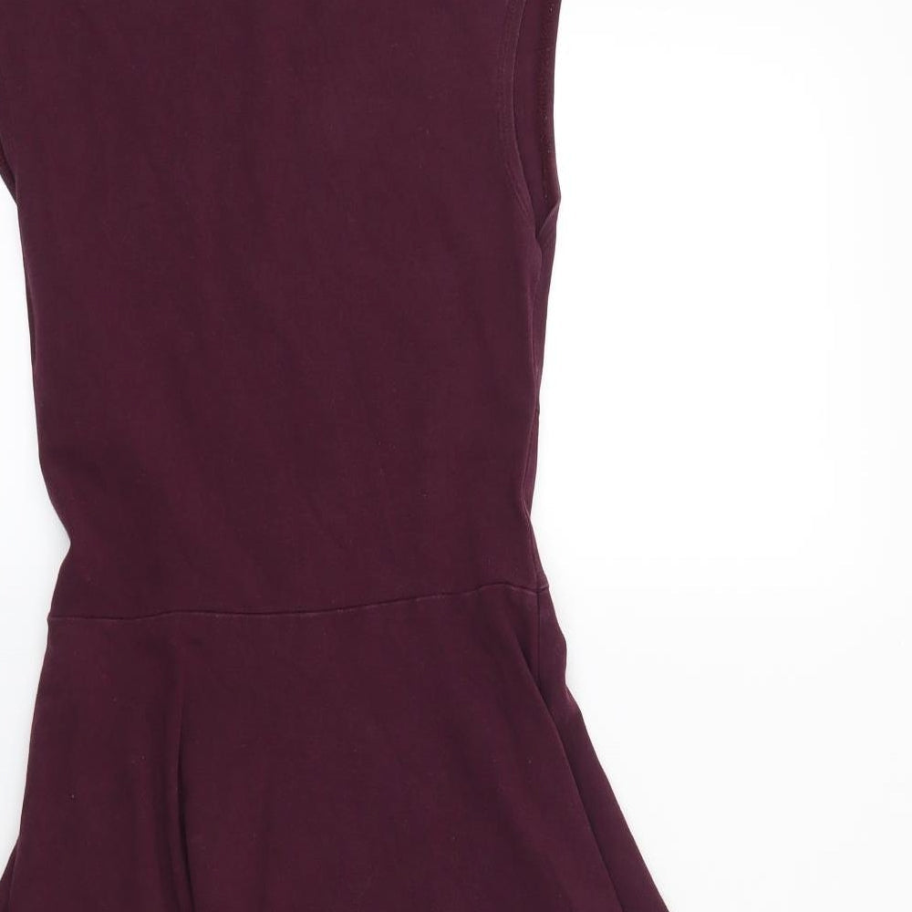 Topshop Womens Red Fit & Flare Size 8