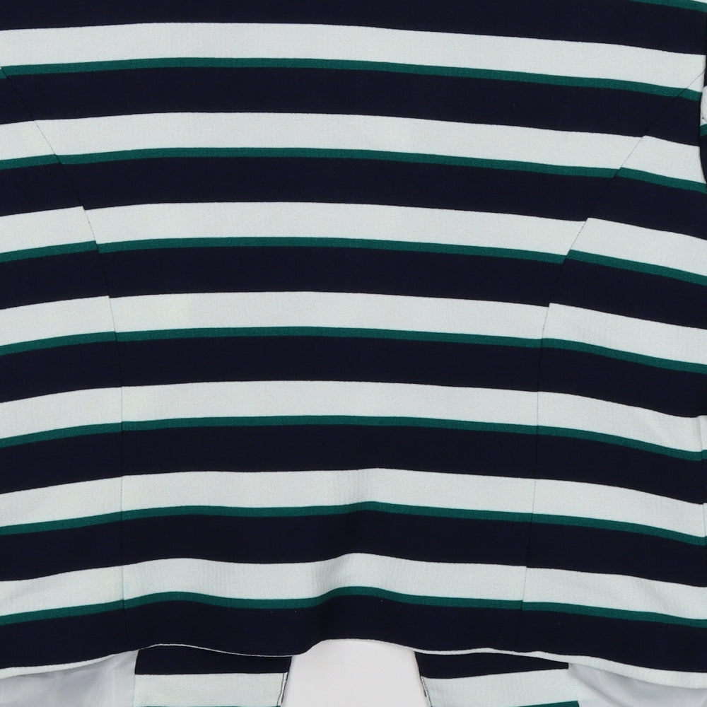 George Womens Multicoloured Striped Jacket Blazer Size 12