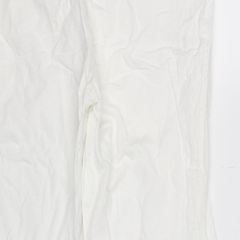 Womens UK Size 32 in Preworn Regular Fit Cropped White Trousers