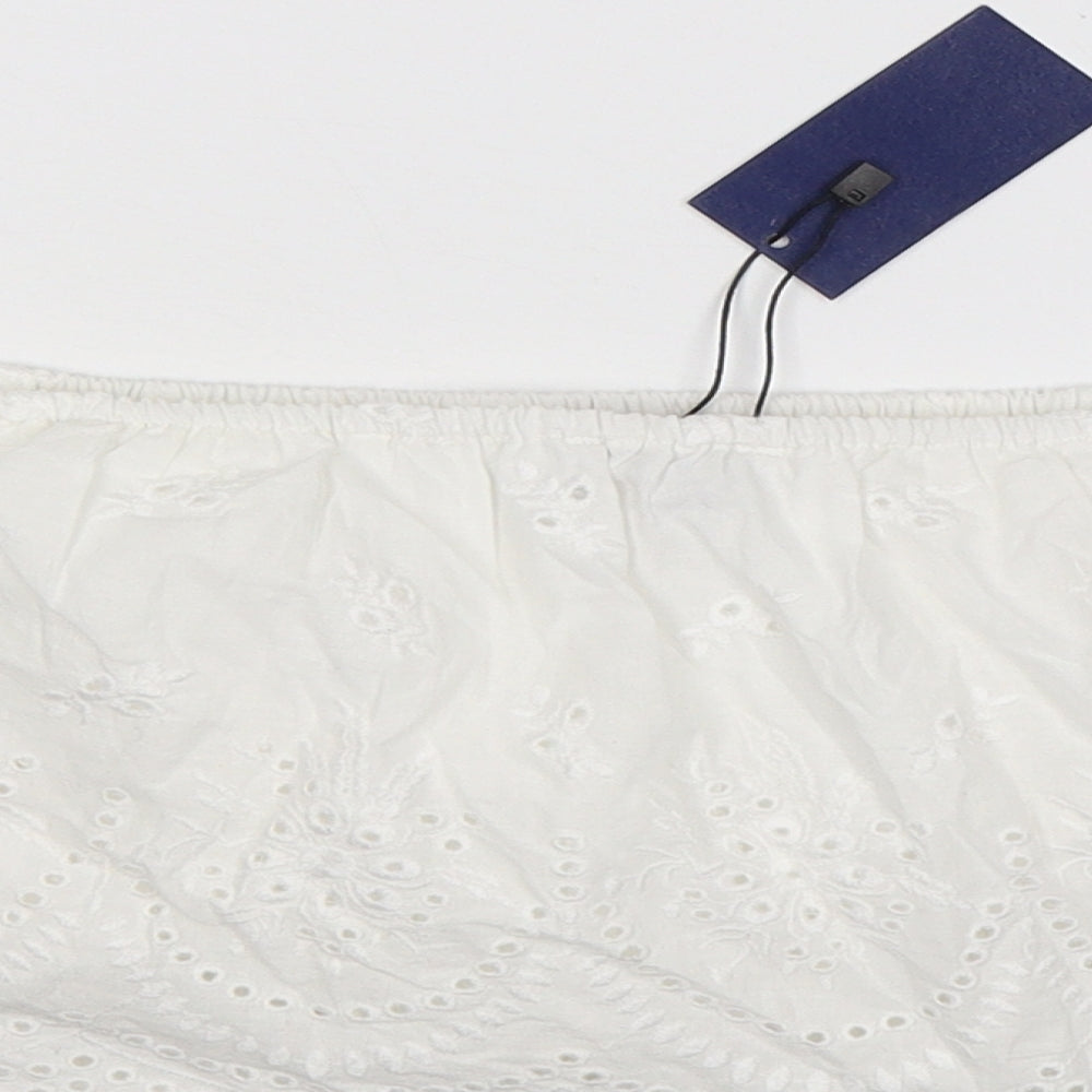 Pampelone Womens White Camisole Tank Size L - Cropped