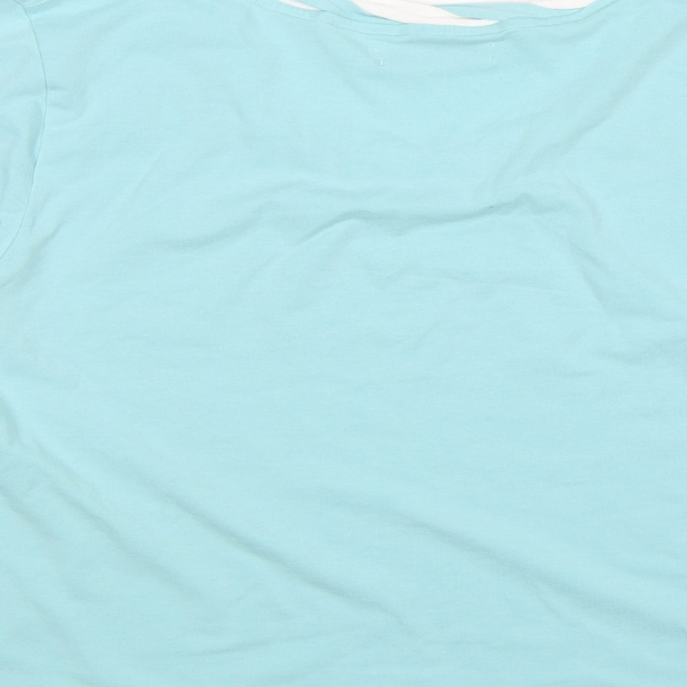 Womens UK Size 22 Artigiano Blue Basic T-Shirt