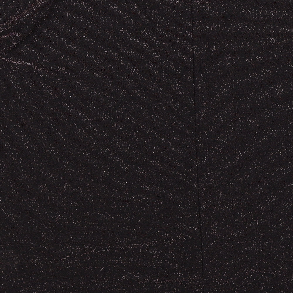 Warehouse Womens Black Basic T-Shirt Size 14