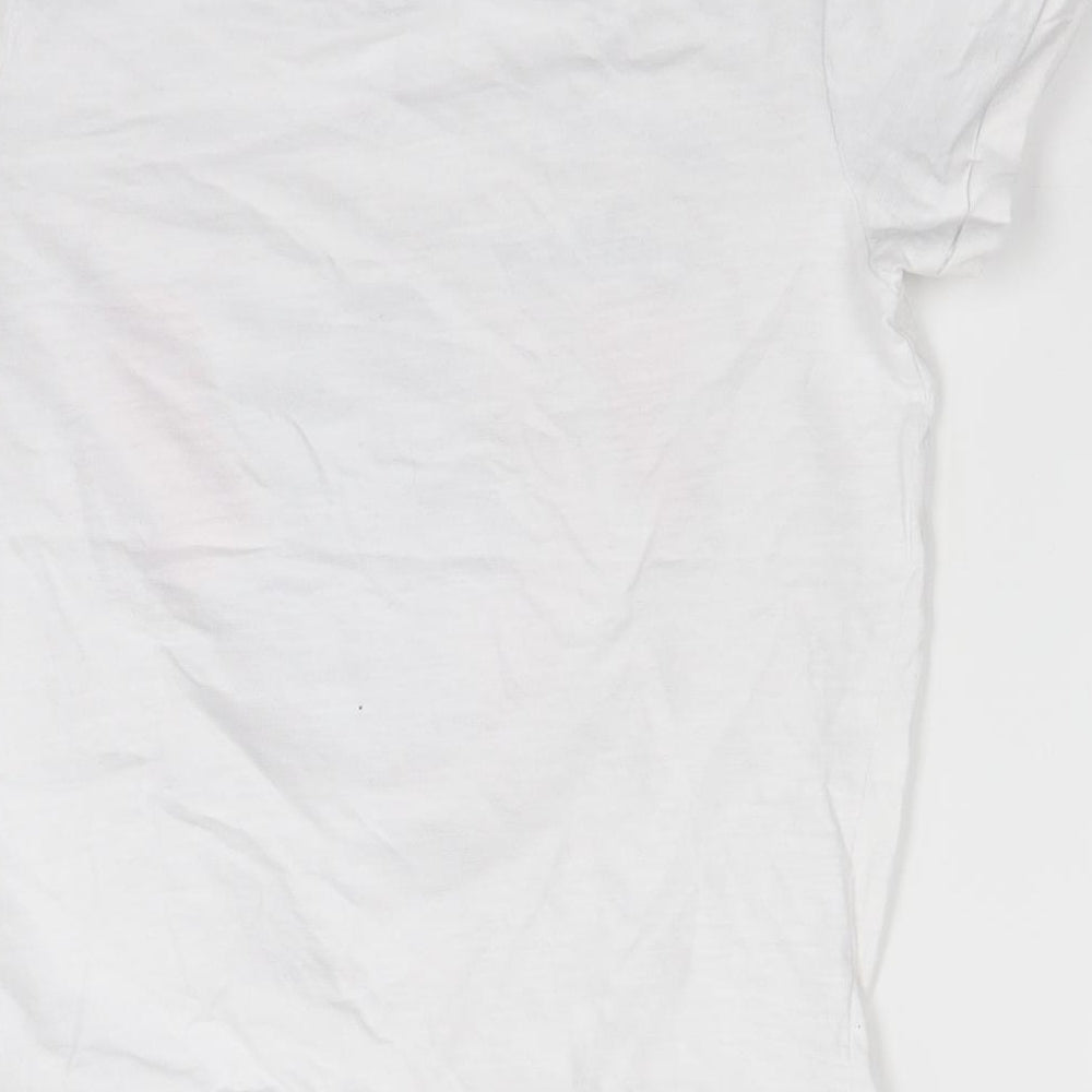 George Girls White Basic T-Shirt Size 9-10 Years - chilled vibes