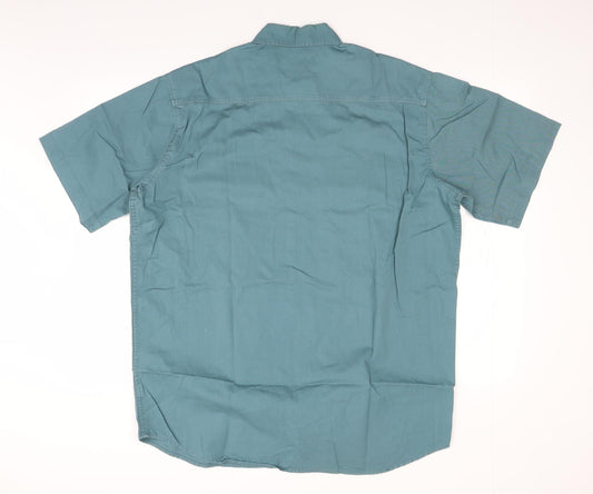 St.George's Mens Green Button-Up Size L