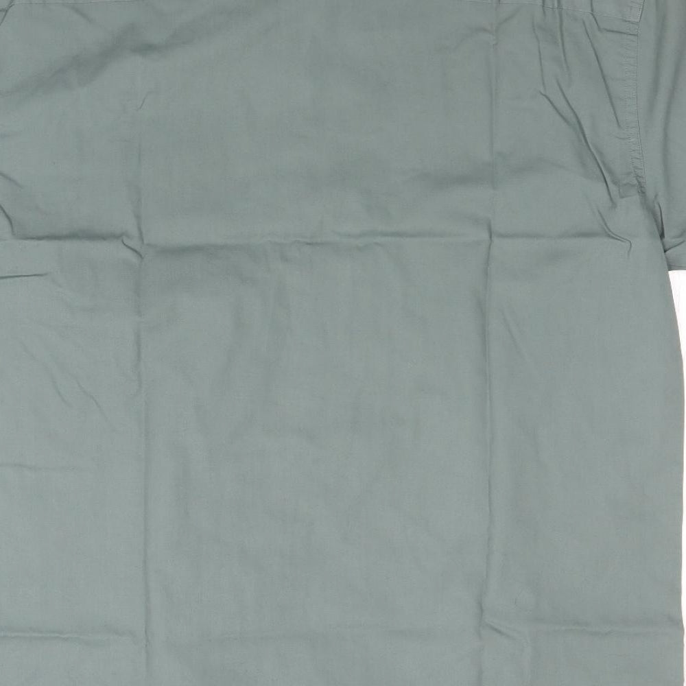 Living Mens Green Button-Up Size L