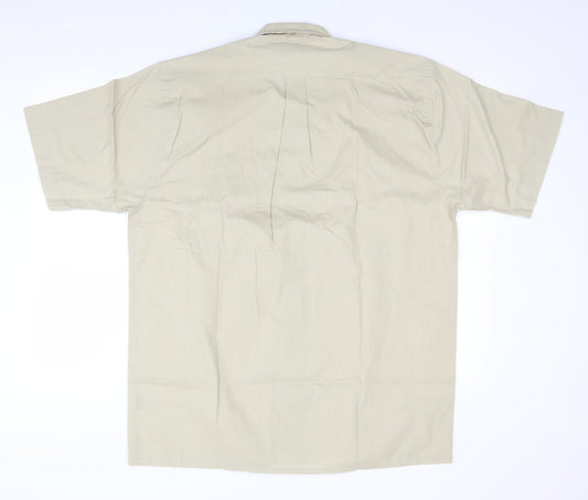 Walton Mens Beige Button-Up Size XL