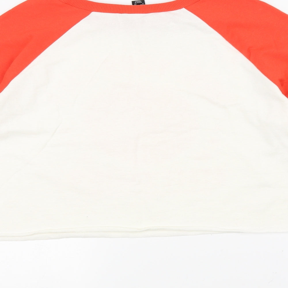 Womens UK Size 16 Atmosphere Orange Basic T-Shirt